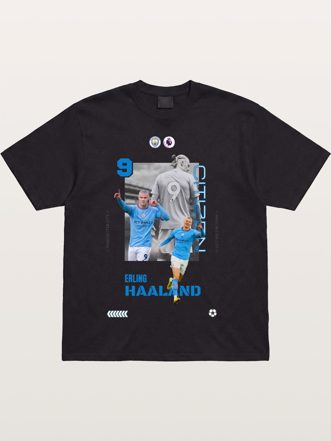 Haaland City Montage Print Cotton T-shirt