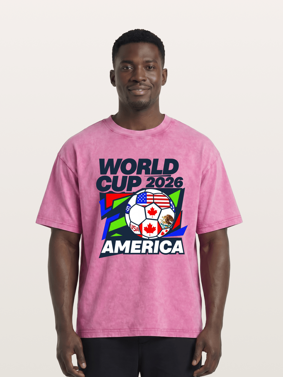 World Cup 2026 America Geometric Washed T-shirt