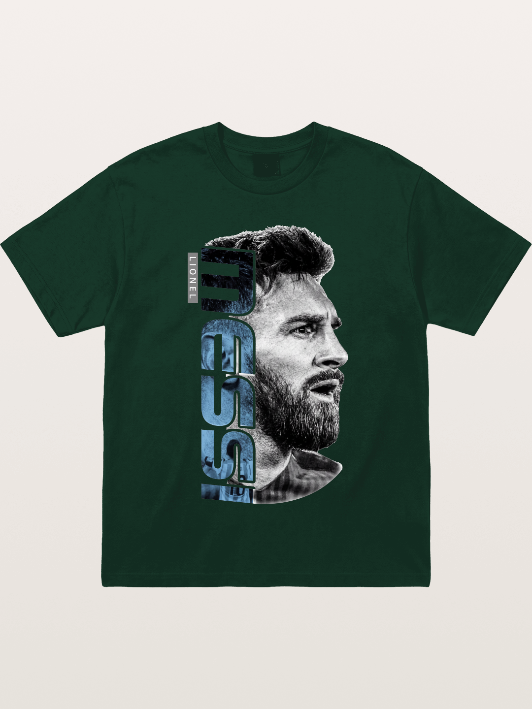 Messi Vertical Typography Art Gildan T-shirt