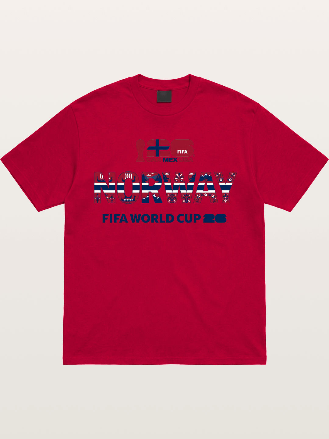 Norway 2026 Folk Pattern Print Gildan T-shirt
