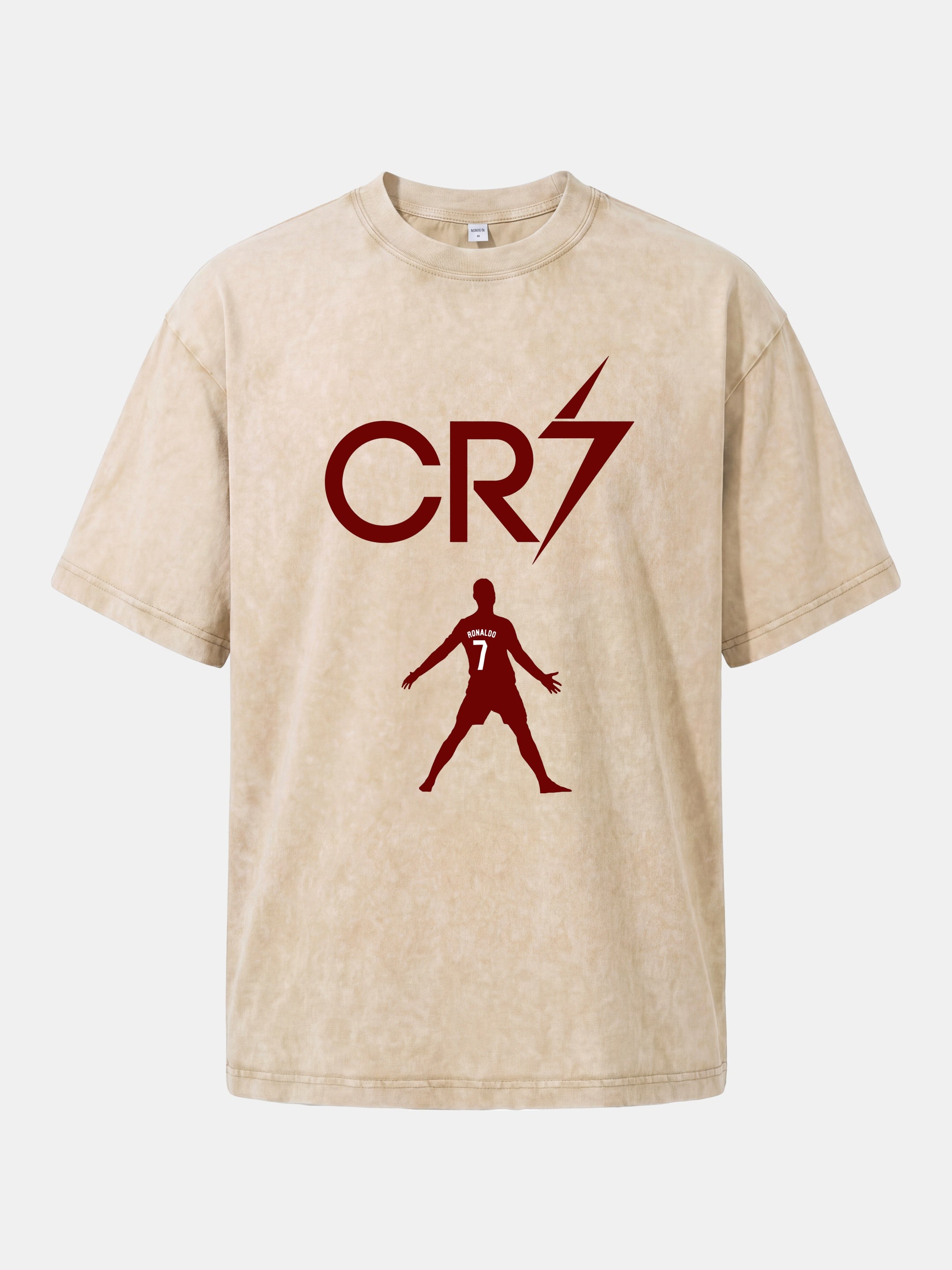 CR7 Initials And Player Silhouette Washed T-shirt