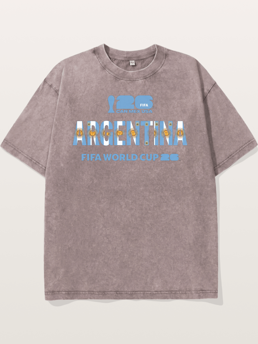 2026 World Cup Argentina Sun Design Washed T-shirt