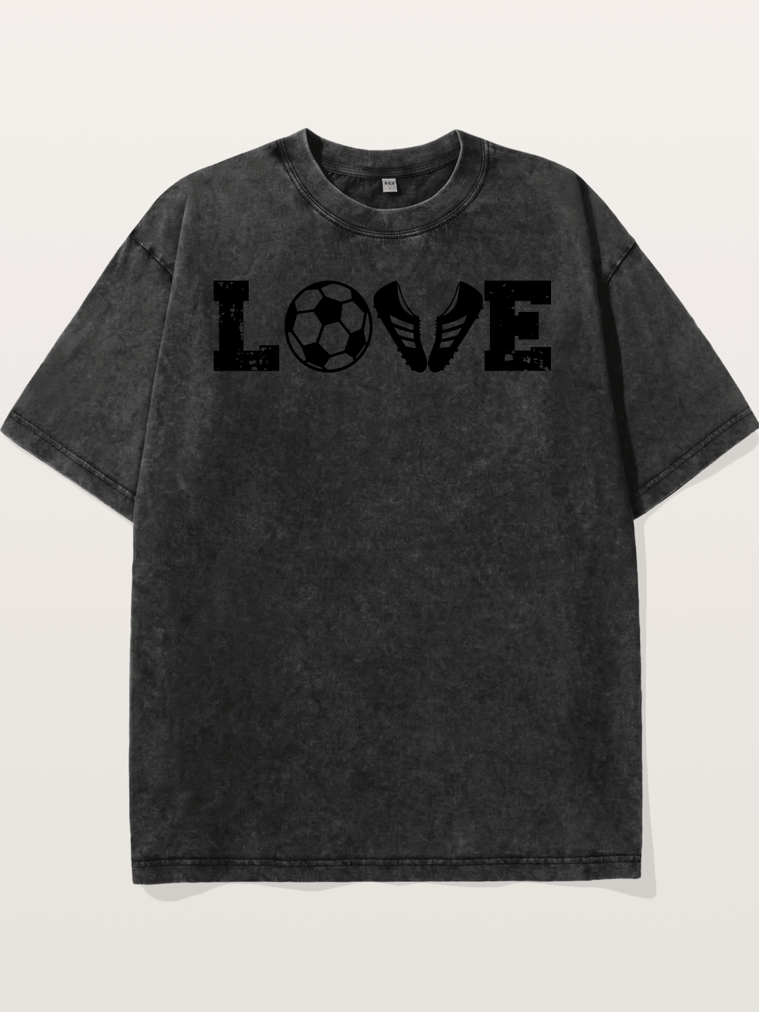 Soccer Love Wordmark With Cleats Washed T-shirt