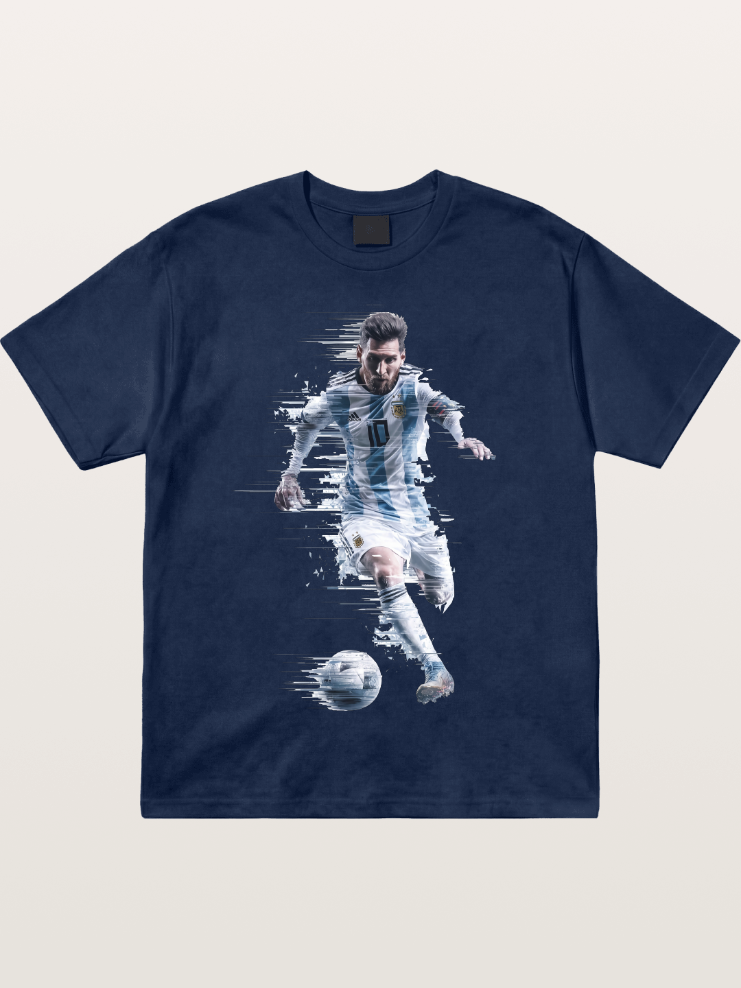 Messi Motion Blur Graphic Cotton T-shirt