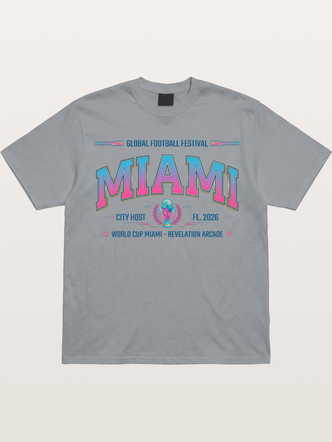 Miami 2026 WC Ombre Typography Gildan T-shirt