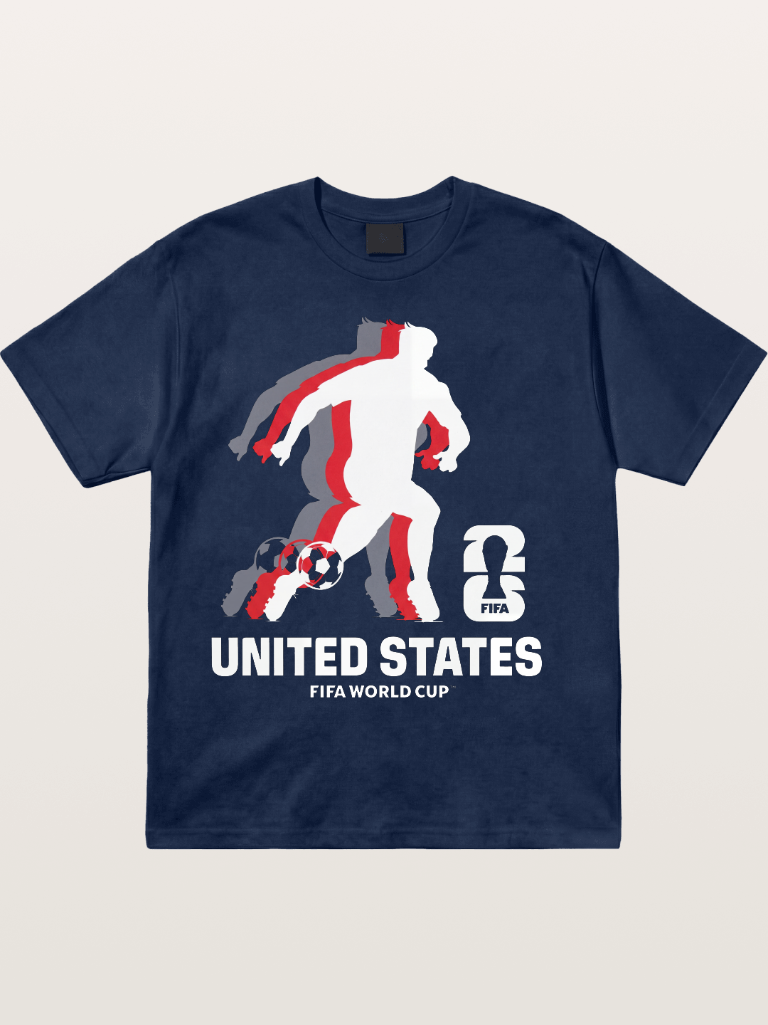 USA WC 2026 Soccer Player Silhouette Cotton T-shirt