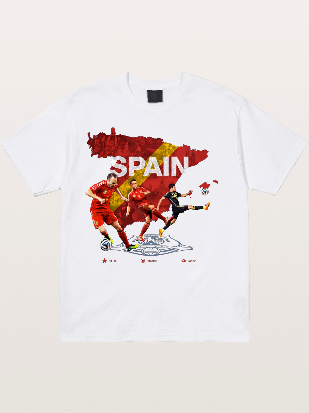 Spain National Team Players Collage Cotton T-shirt