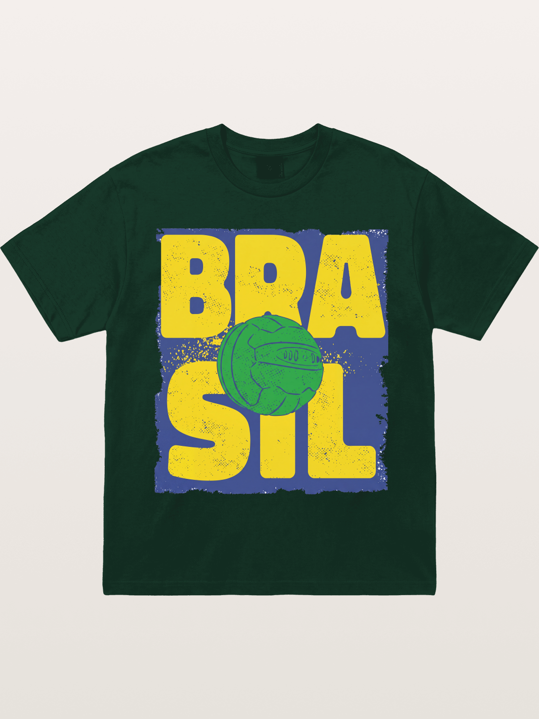 Grunge Brazil Soccer Text Card Gildan T-shirt