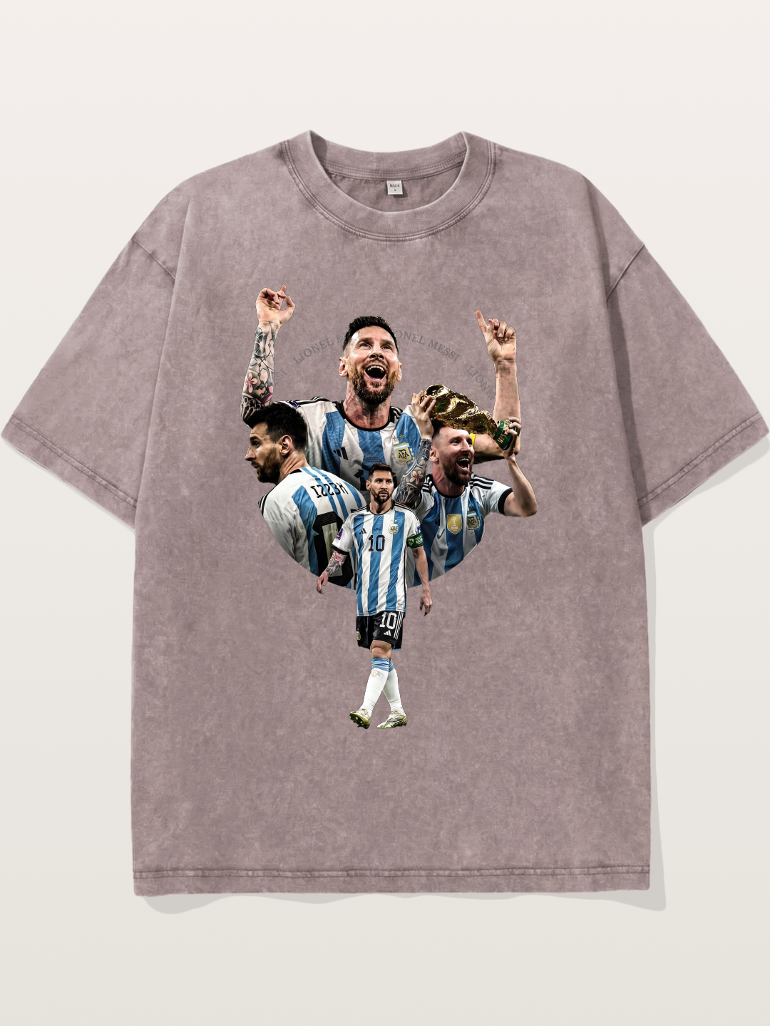 Messi World Champion Montage Washed T-shirt
