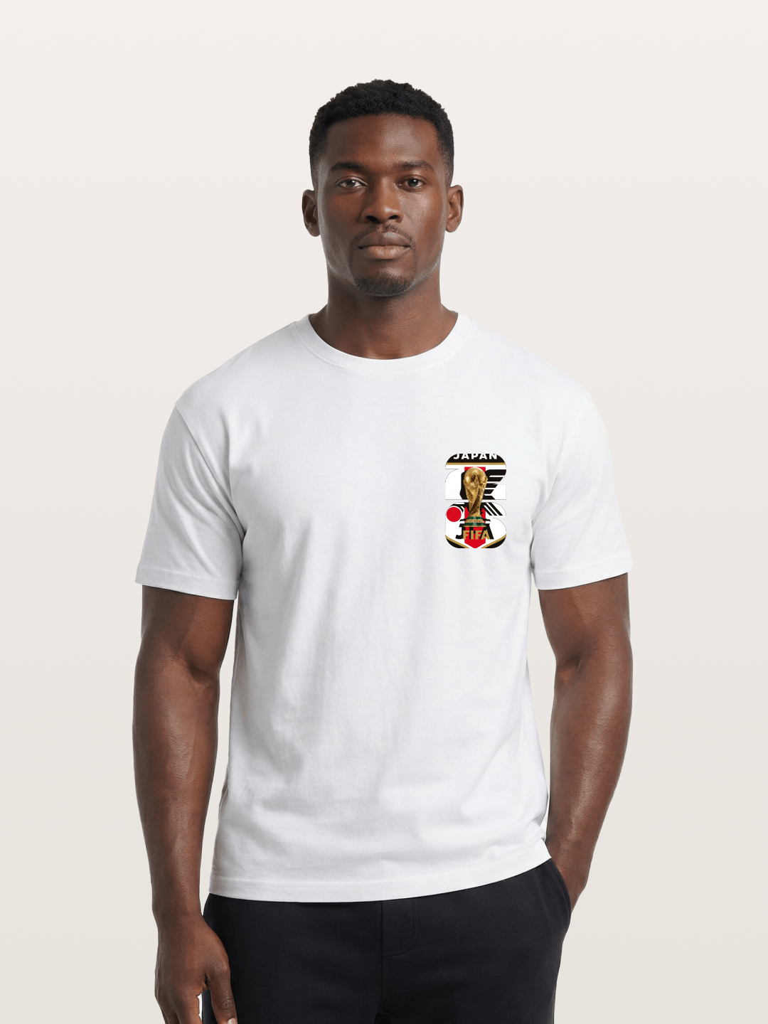Japan World Cup Trophy Crest Cotton T-shirt