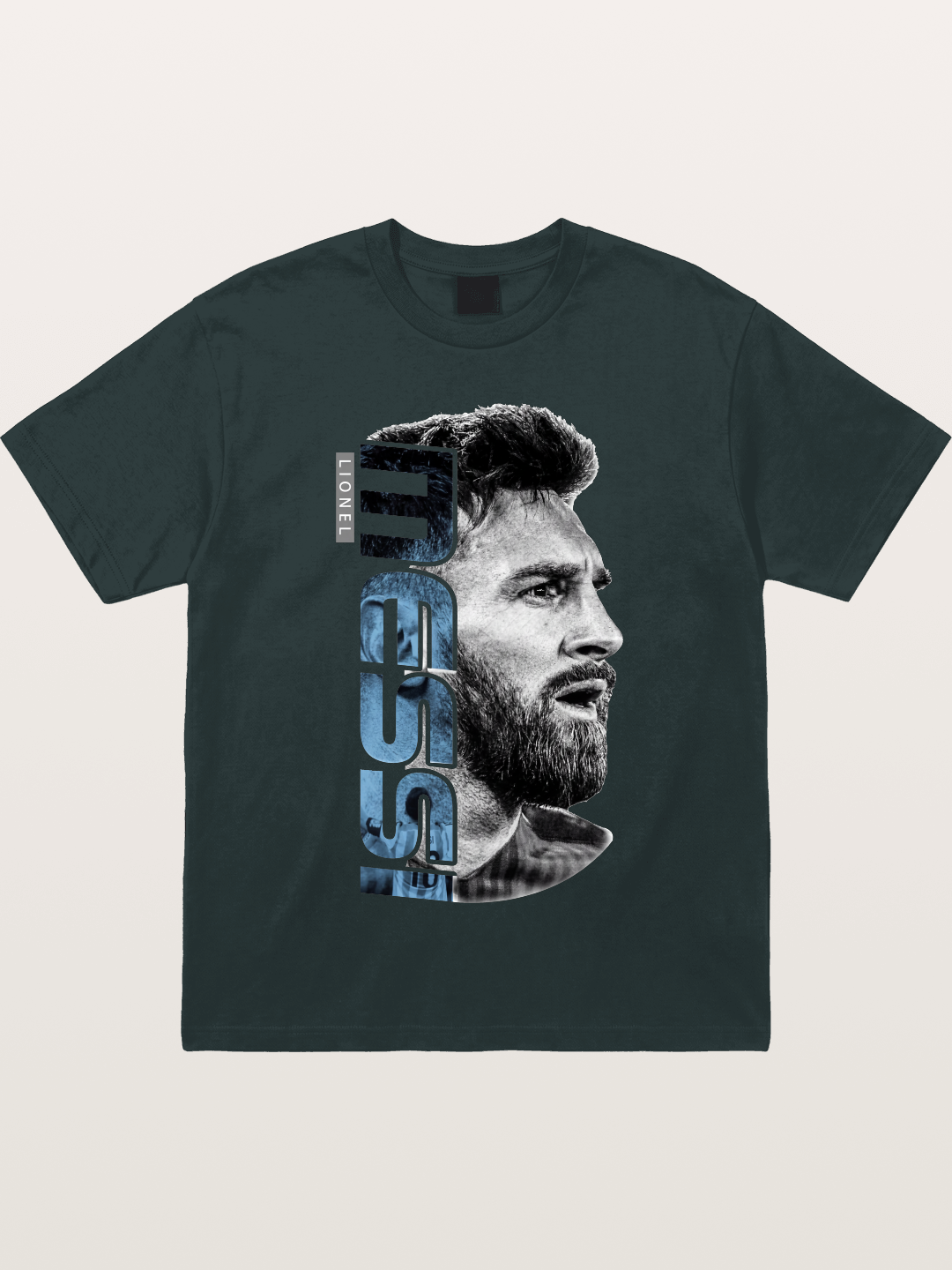 Messi Vertical Typography Art Gildan T-shirt