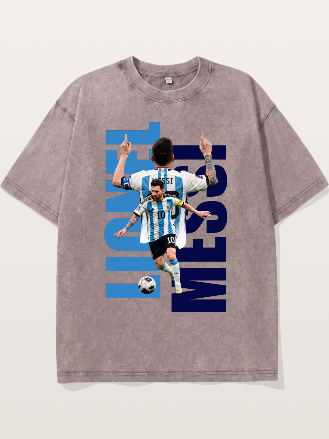 Lionel Messi Argentina 10 Washed T-shirt