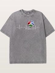 World Cup Soccer Heartbeat Graphic Washed T-shirt