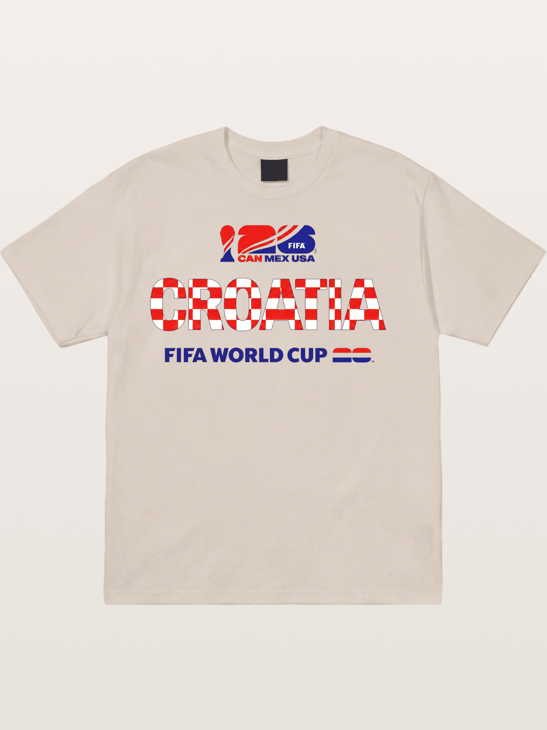 Croatia 2026 World Cup Typo Cotton T-shirt