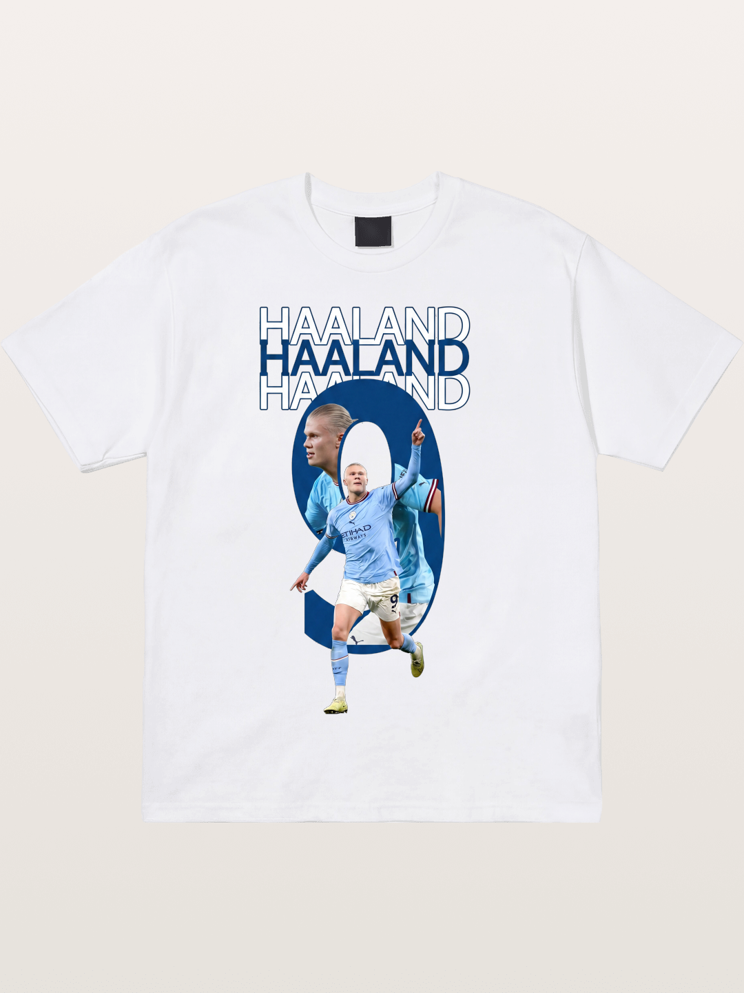 Haaland Man City Number 9 Art Cotton T-shirt