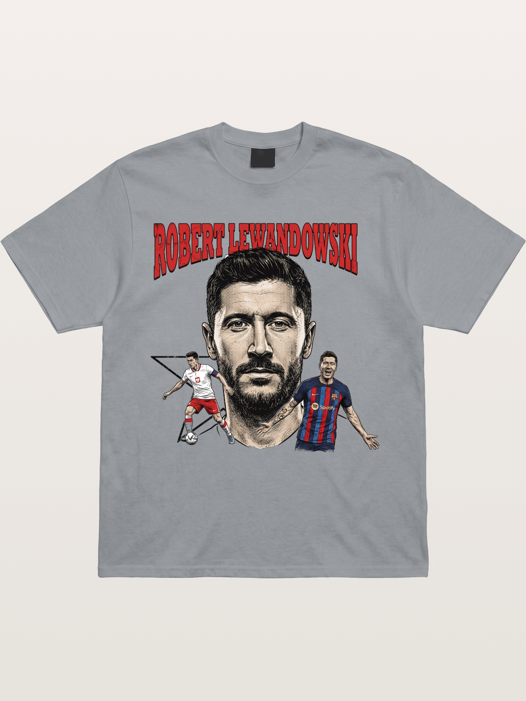 Robert Lewandowski Football Art Gildan T-shirt