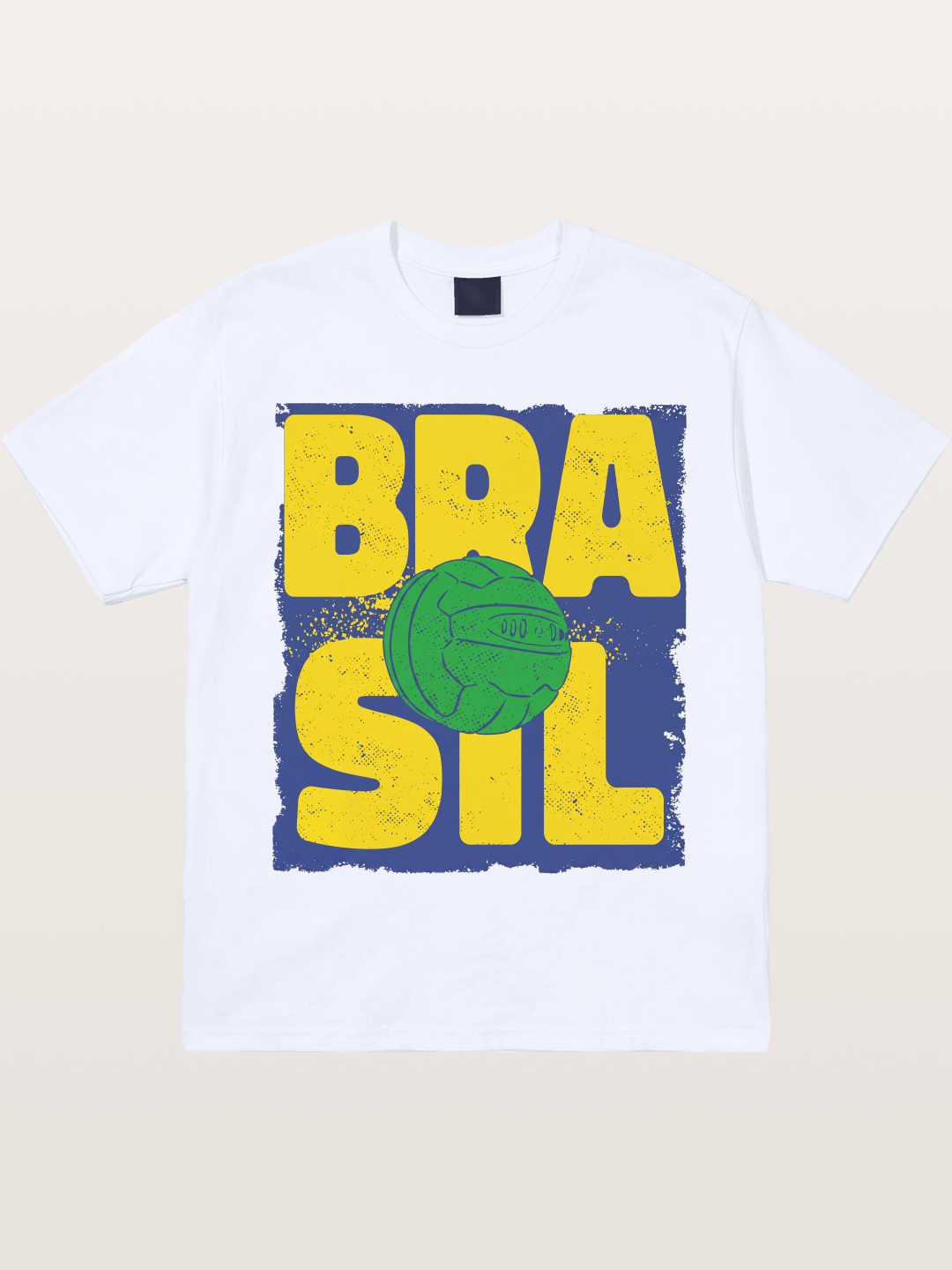 Grunge Brazil Soccer Text Card Gildan T-shirt