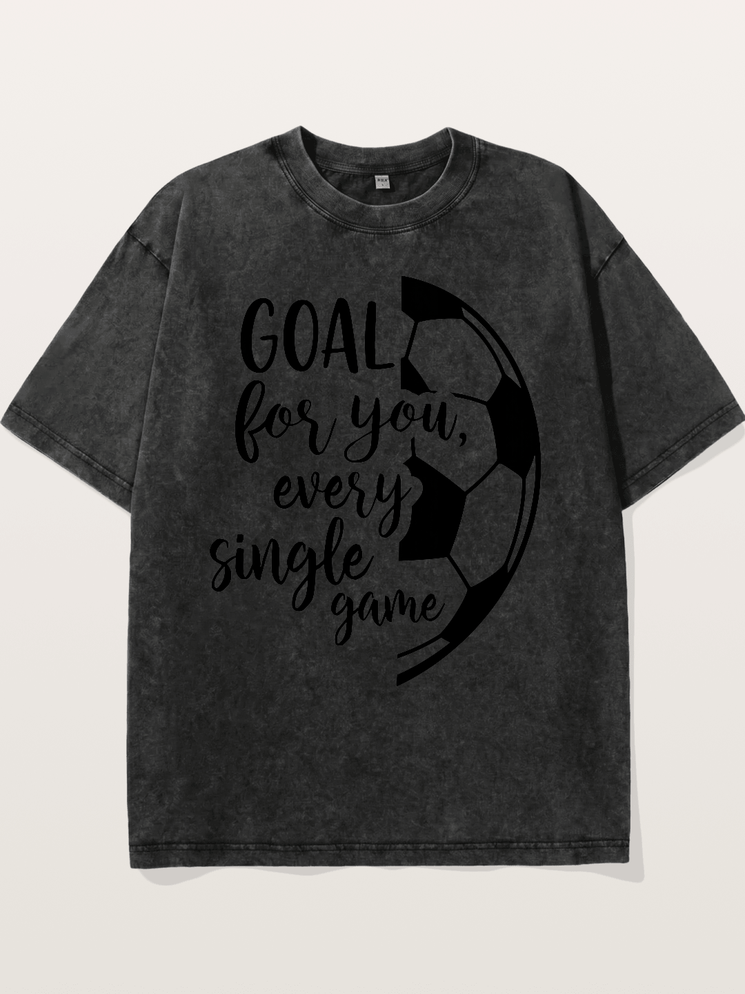 Goal For You Soccer Script Card Washed T-shirt