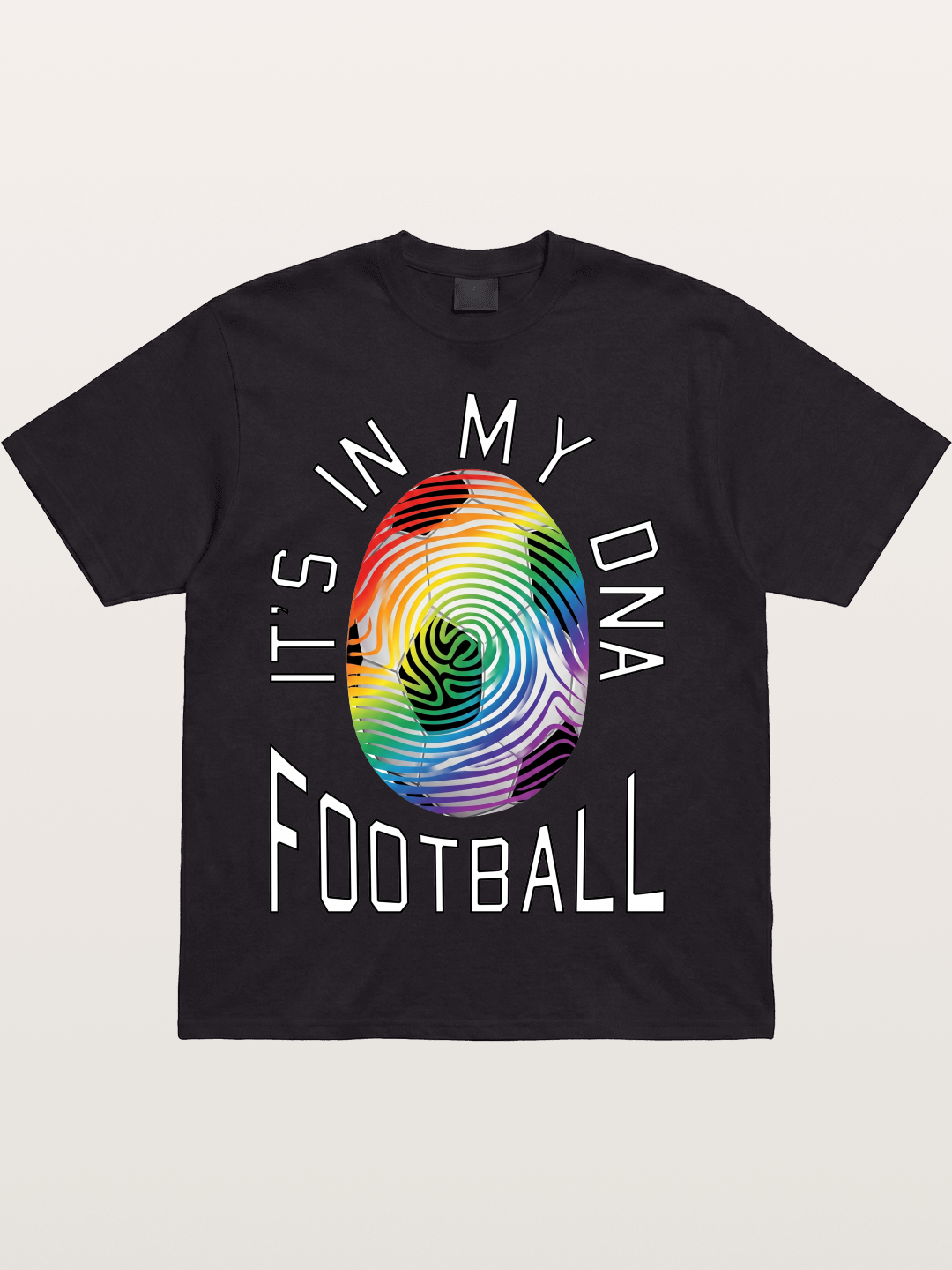 Football DNA Rainbow Print Cotton T-shirt