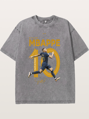 Mbappe France Number 10 Art Washed T-shirt