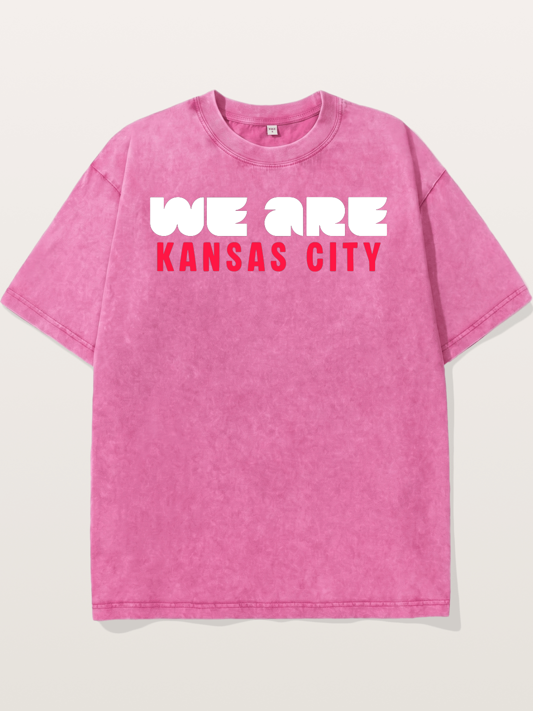 Kansas City Red Block Letters Washed T-shirt
