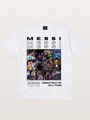 Messi Greatest of All Time Montage Cotton T-shirt