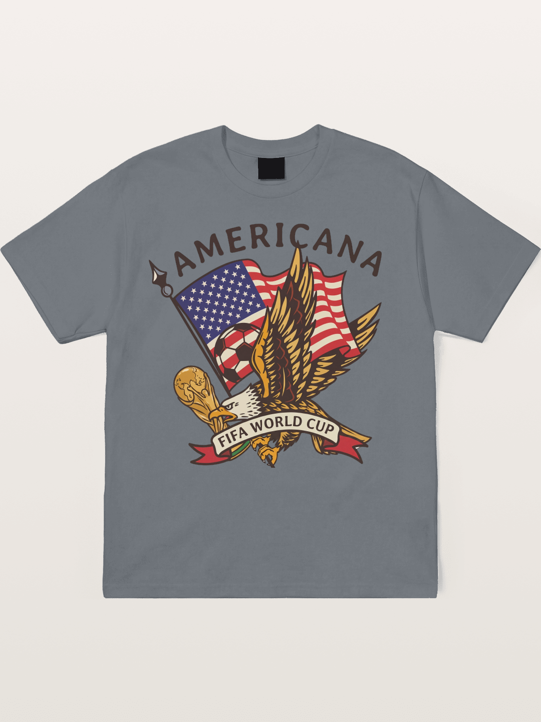 USA Eagle World Cup Graphic Cotton T-shirt
