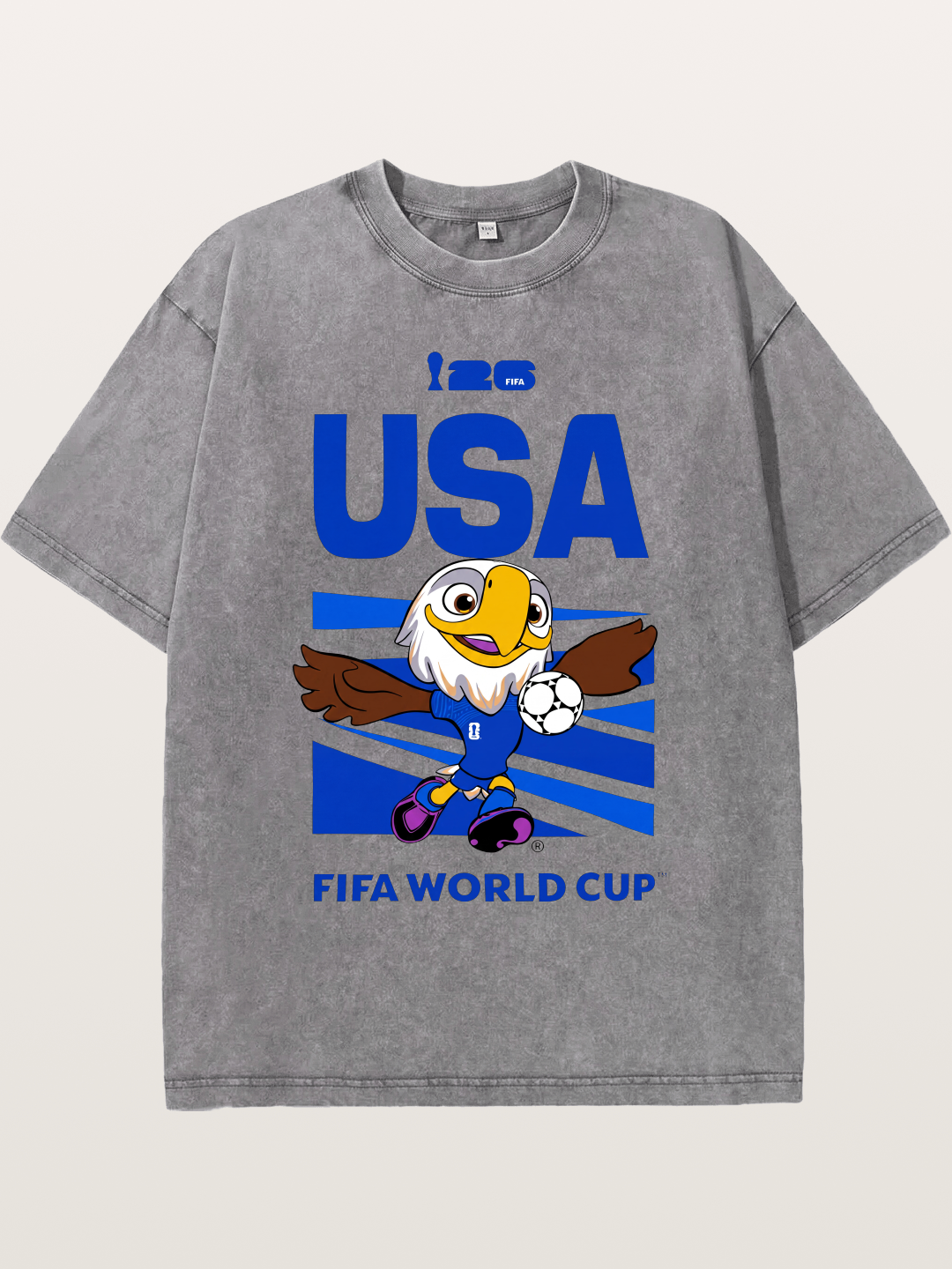 USA WC 2026 Eagle Mascot Design Washed T-shirt