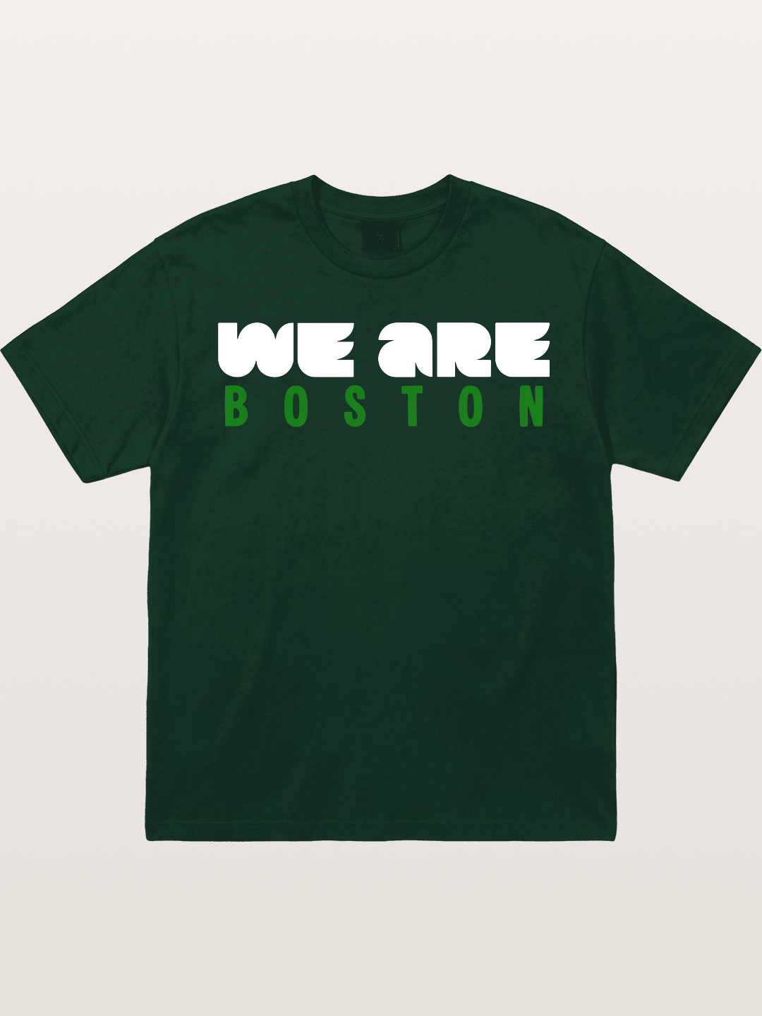 Boston Green Bold Text Gildan T-shirt