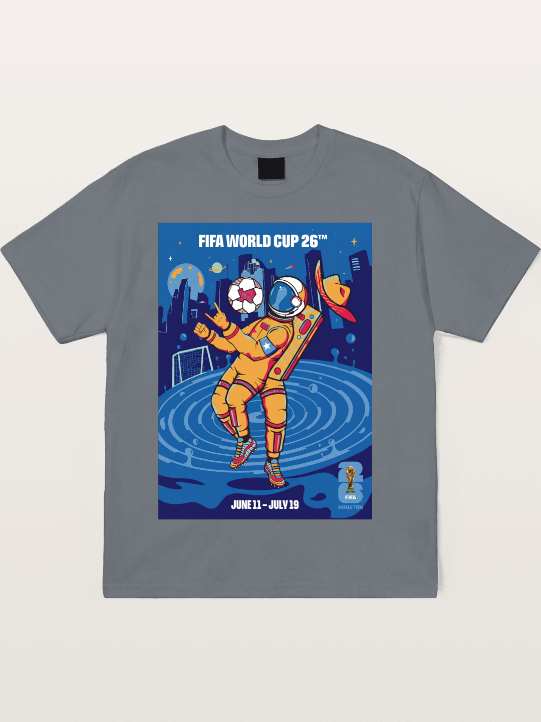 WC 2026 Astronaut Soccer Player Cotton T-shirt