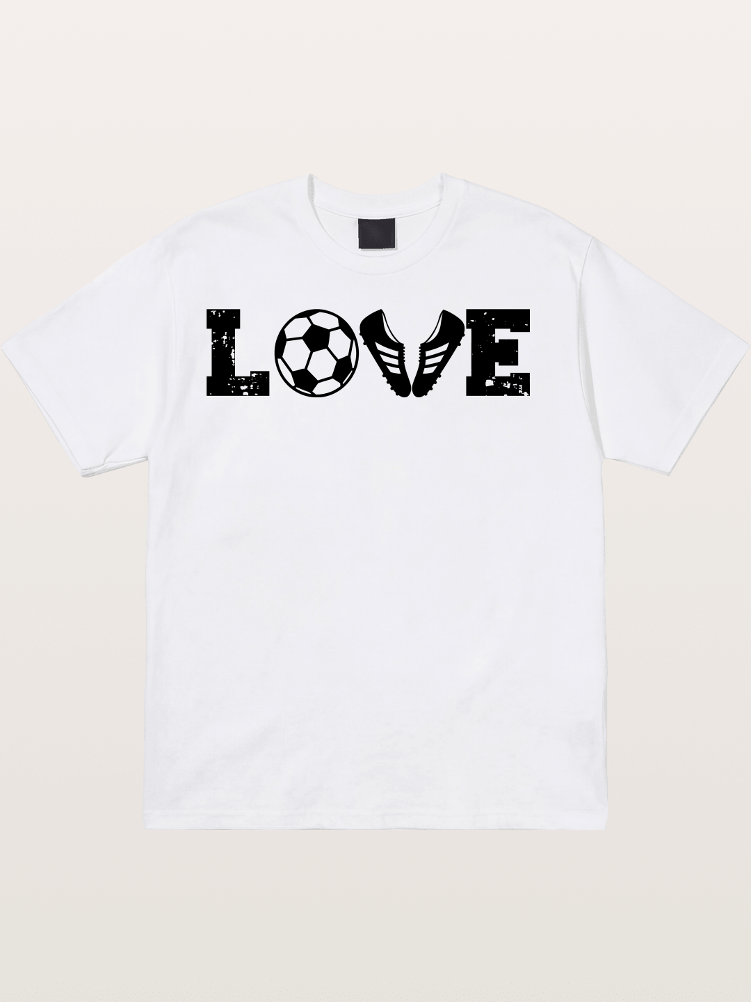 Soccer Love Wordmark With Cleats Cotton T-shirt