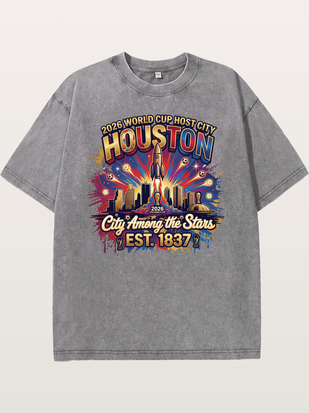 Houston 2026 Host City Art Washed T-shirt