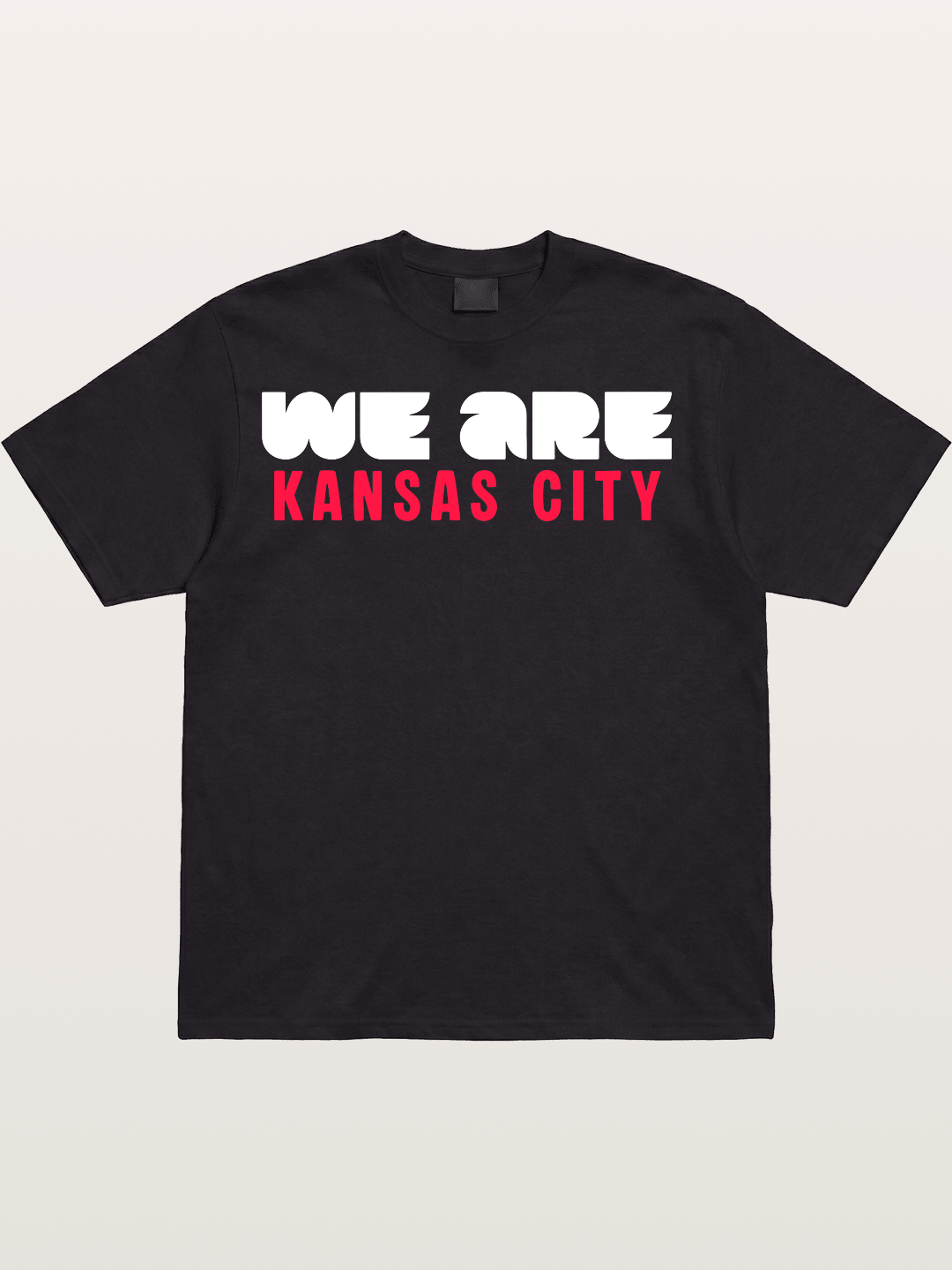 Kansas City Red Block Letters Cotton T-shirt