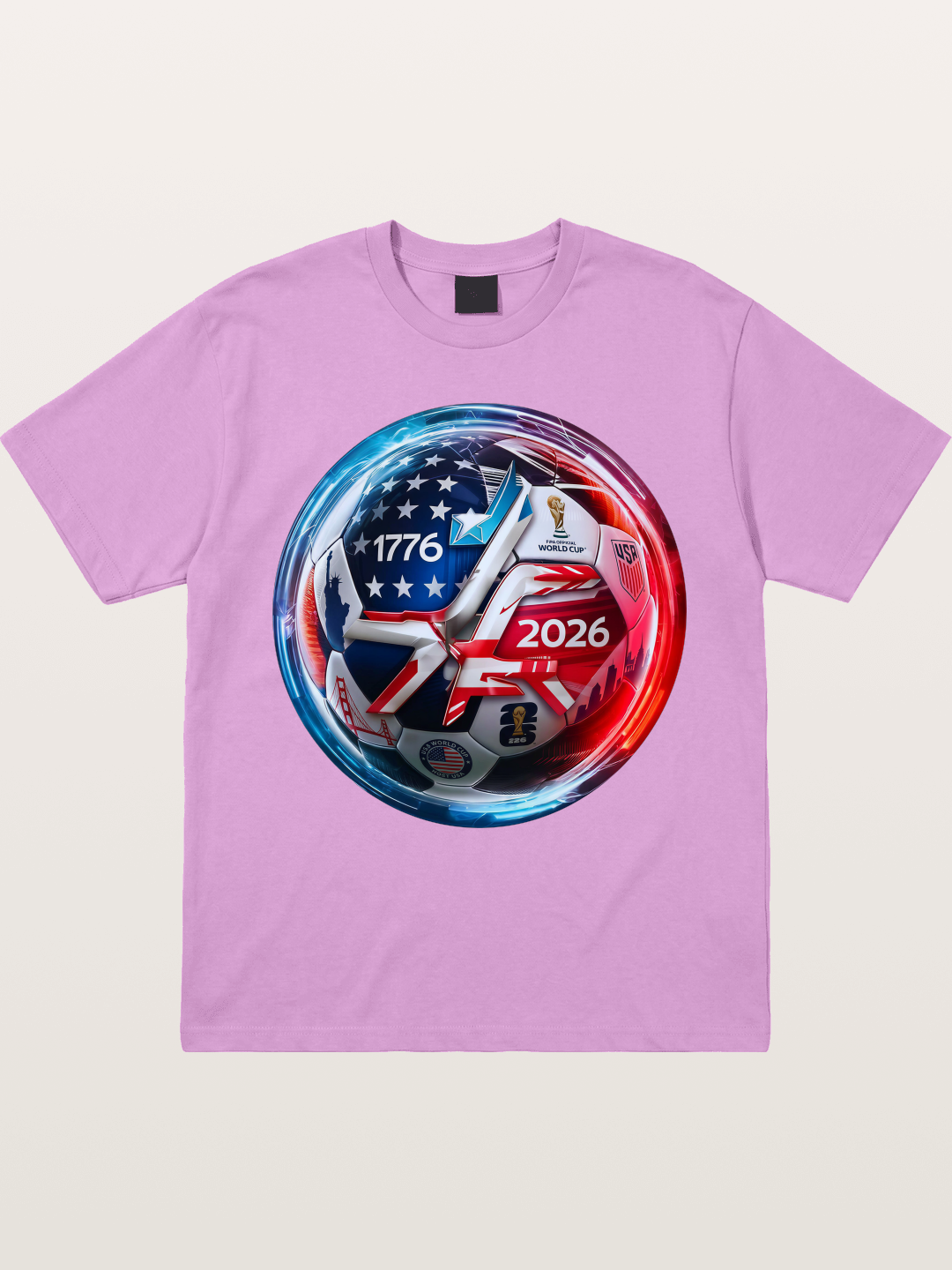 2026 USA Soccer Ball Poster Gildan T-shirt