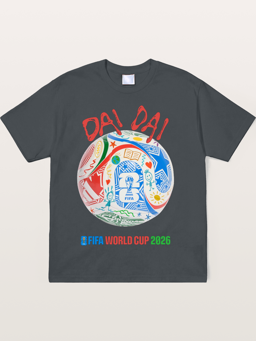FIFA World Cup 2026 Doodle Soccer Ball Soft-Stay T-shirt