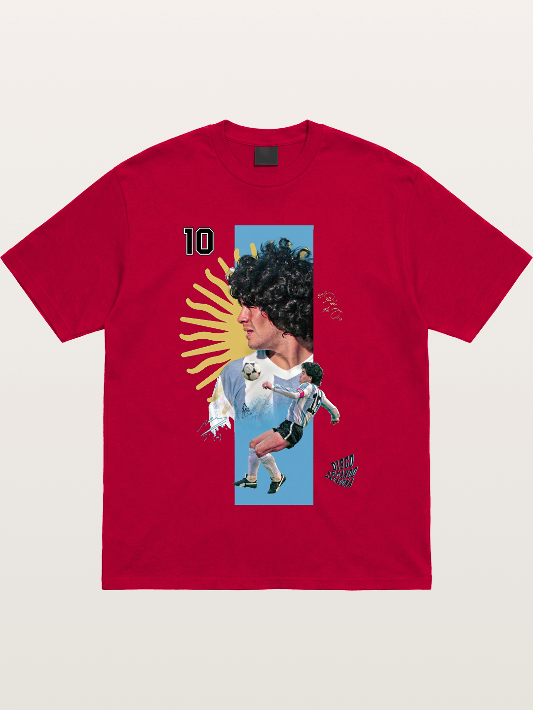 Maradona Argentina WC Print Gildan T-shirt