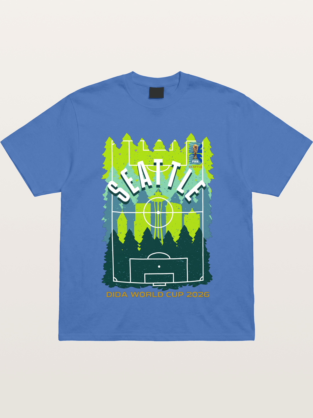 Seattle WC 2026 Forest Soccer Pitch Gildan T-shirt
