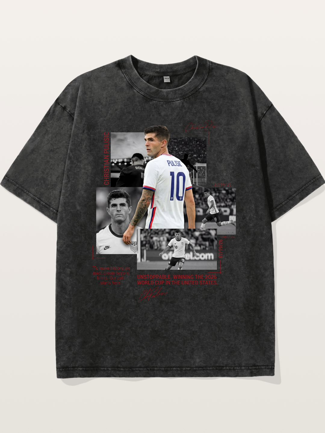 Christian Pulisic Match Day Montage Washed T-shirt