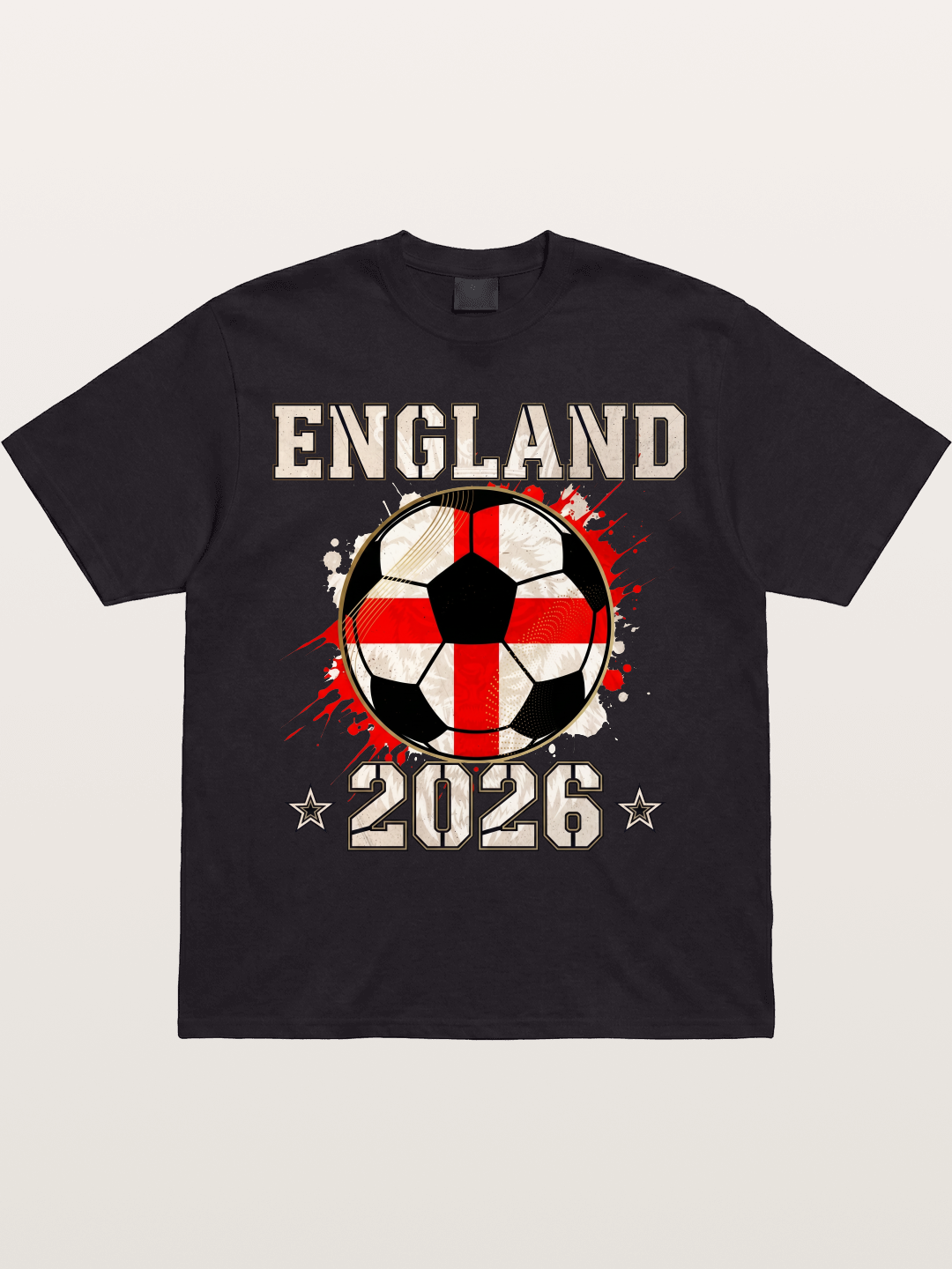 England 2026 Soccer Cross Flag Gildan T-shirt