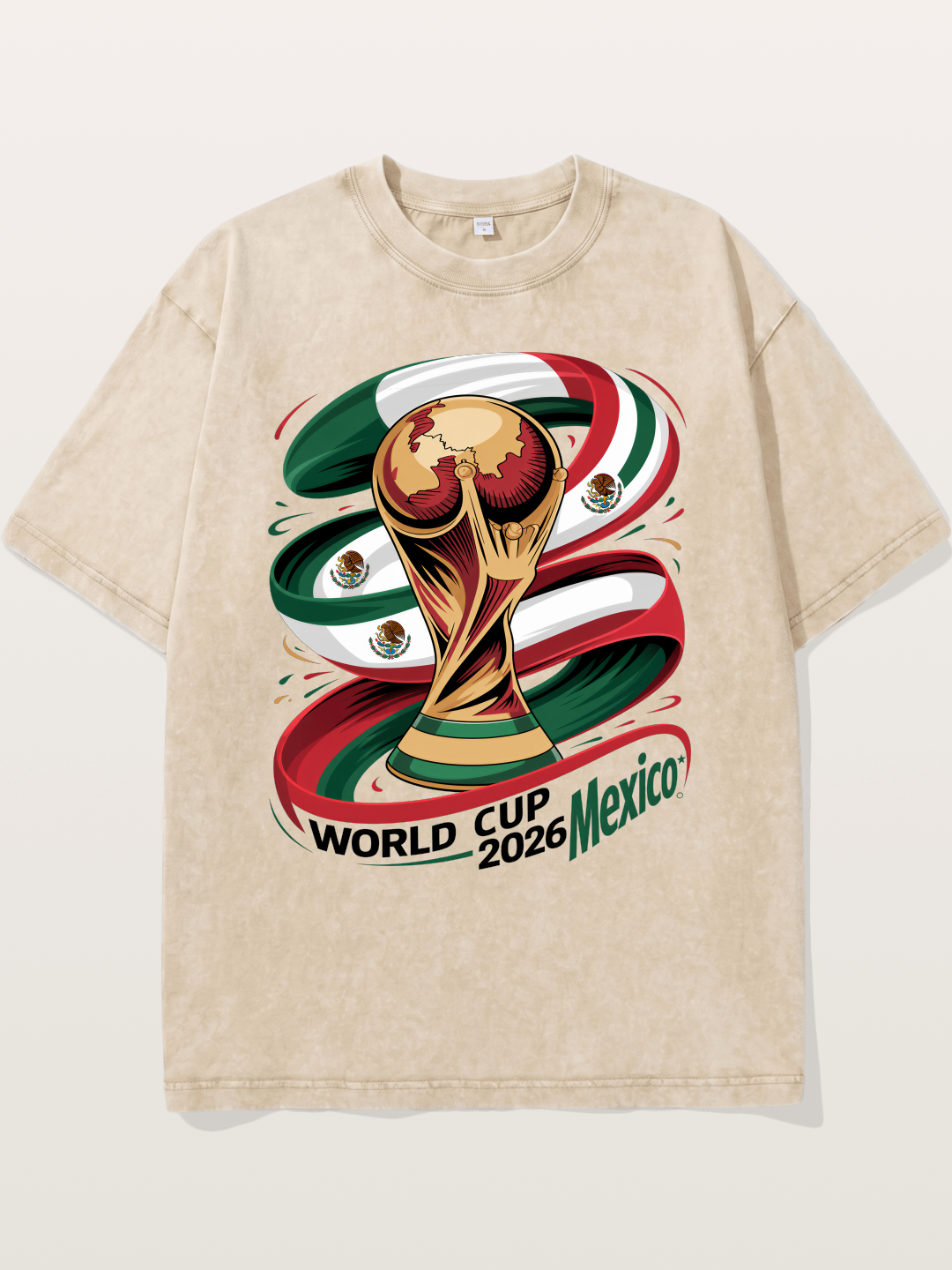 2026 Mexico WC Trophy Art Washed T-shirt