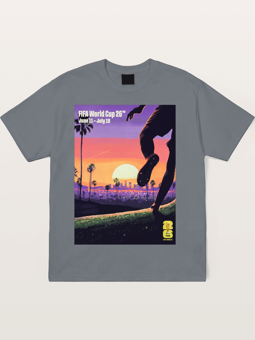 LA WC 2026 Sunset Soccer Kick Cotton T-shirt