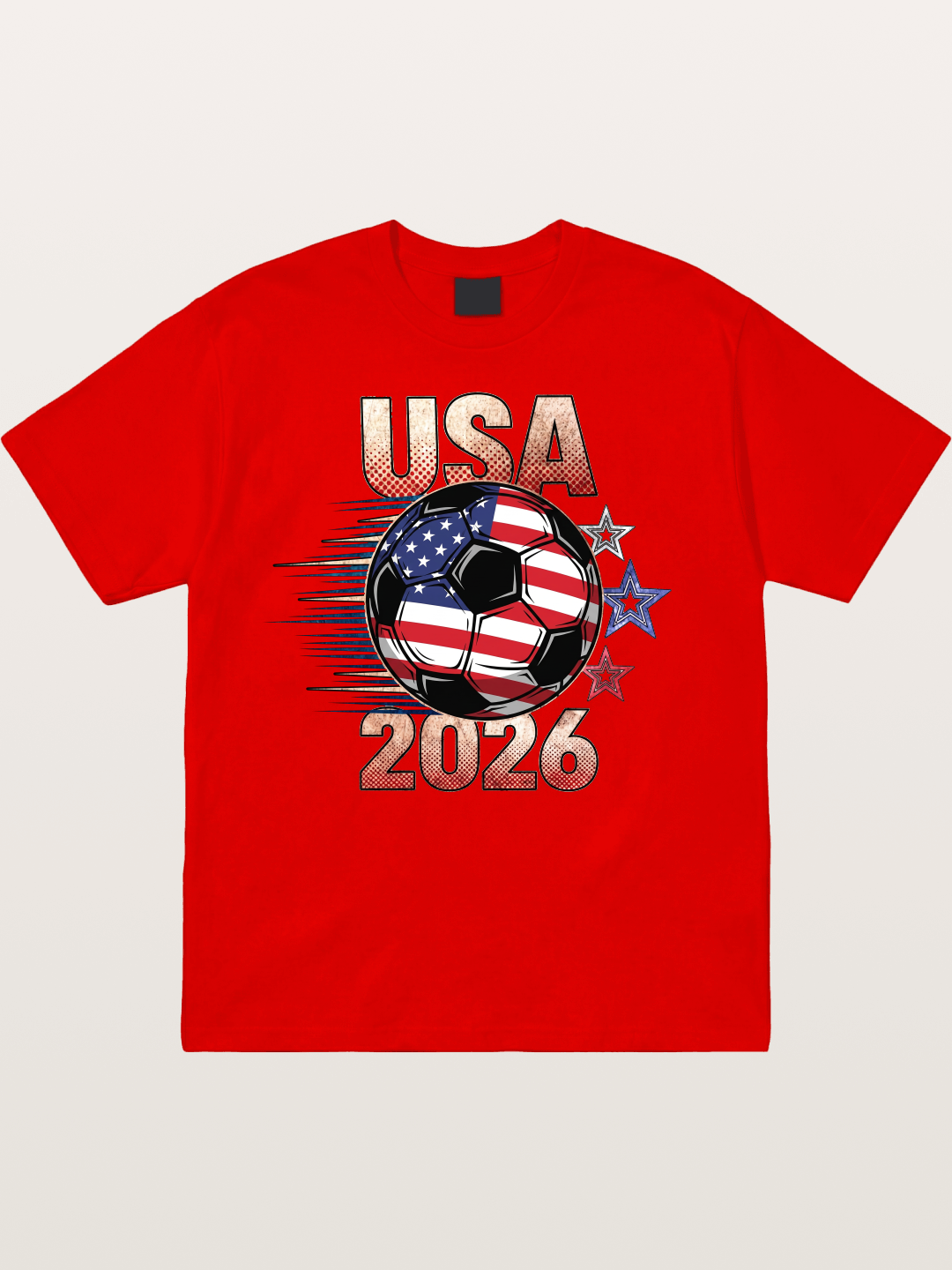 USA 2026 American Flag Soccer Ball Cotton T-shirt