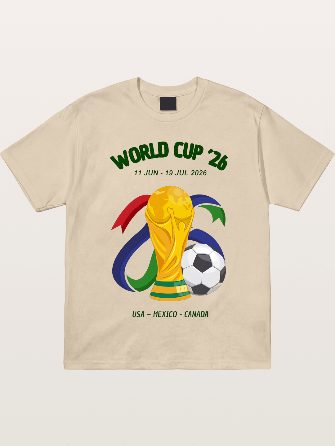 World Cup 26 Trophy and Soccer Ball Gildan T-shirt
