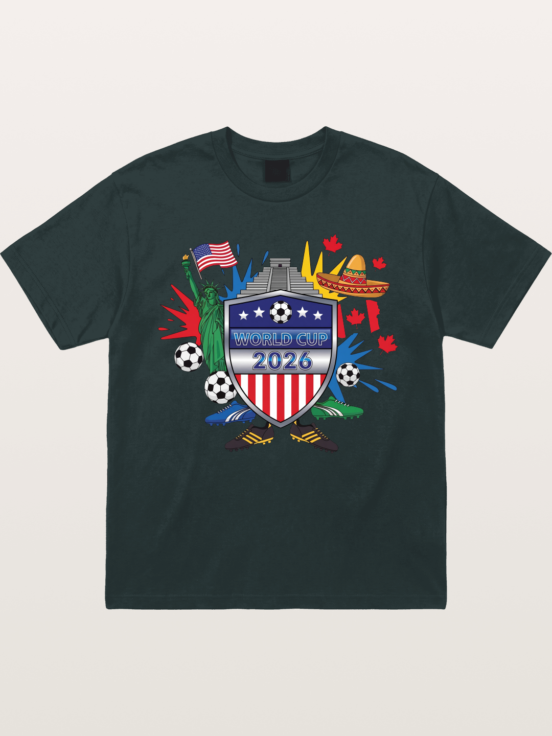 USA Mexico Canada WC Shield Gildan T-shirt