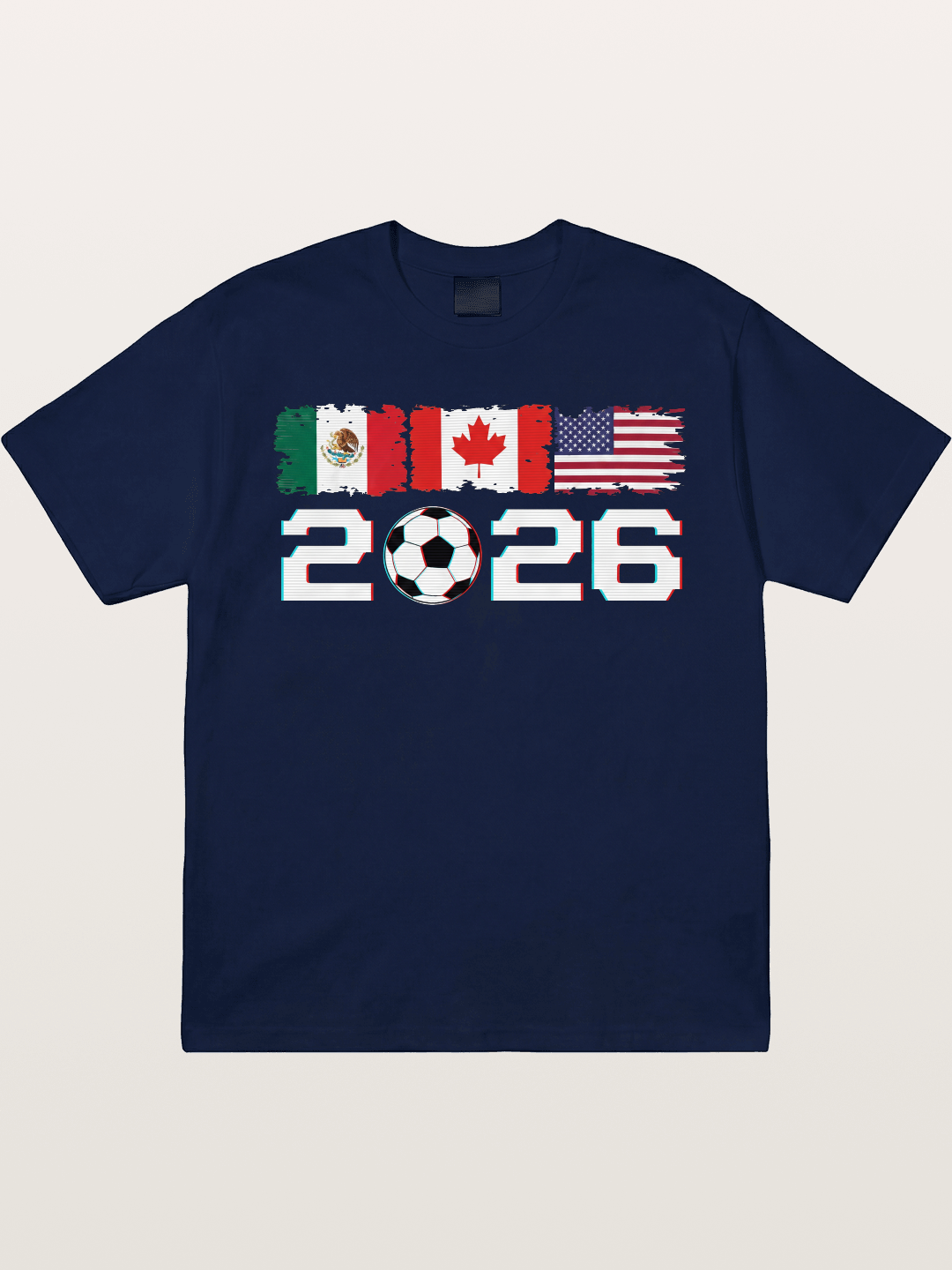 2026 WC USA Mexico Canada Flags Gildan T-shirt