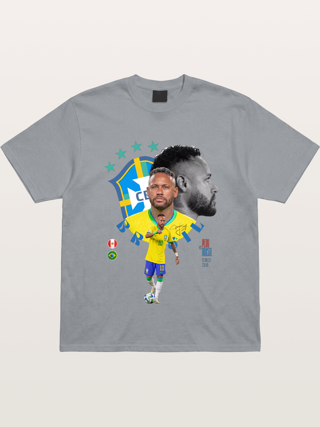 Neymar Multi Portrait Art Gildan T-shirt