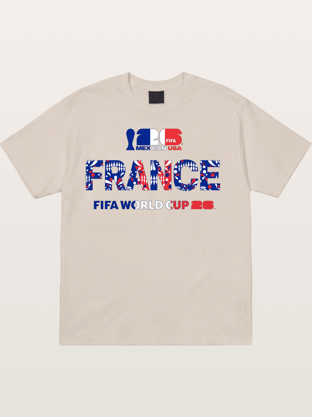 2026 World Cup France Pattern Graphic Cotton T-shirt