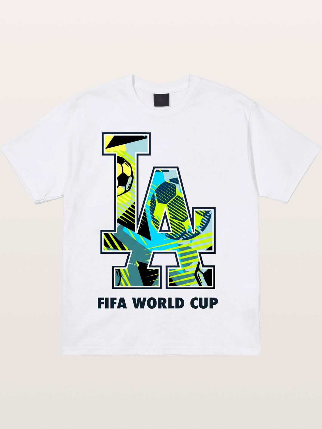 FIFA WC LA Geometric Soccer Fill Cotton T-shirt