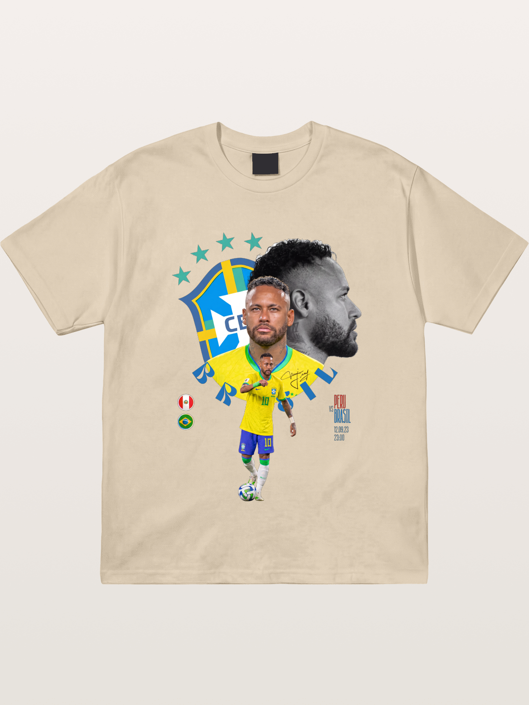 Neymar Multi Portrait Art Gildan T-shirt