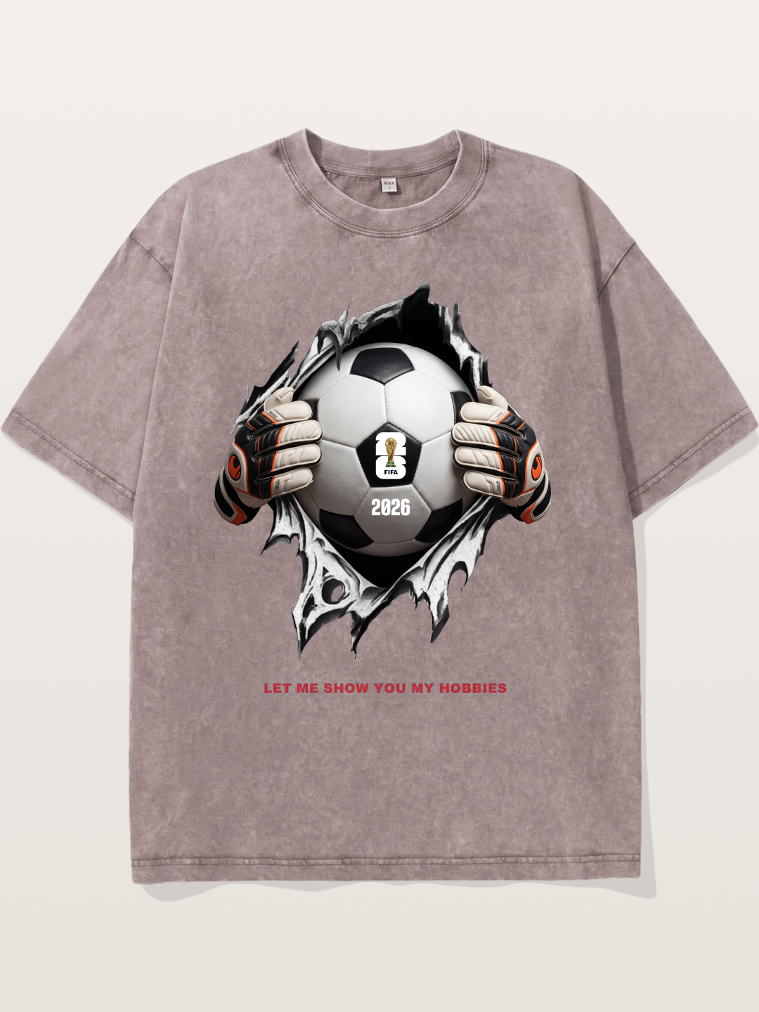 Soccer Ball Tear Effect 2026 Washed T-shirt